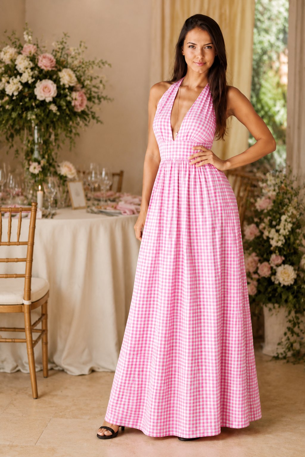 Lune Rosalie Maxi Dress, styled view